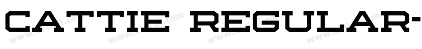 Cattie Regular字体转换